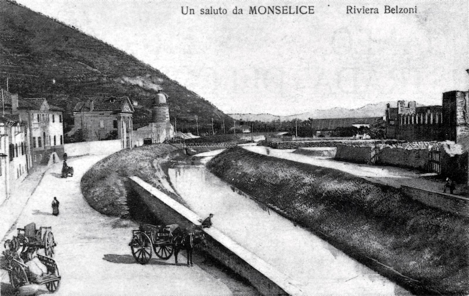 Il canale-porto di Monselice nei primi anni del '900.
